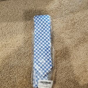 Blue and White Checkered Tie